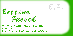bettina pucsek business card